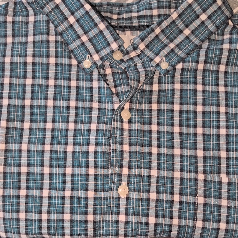 Men's Blue Plaid Shirt made by Croft & Barrow size XXL